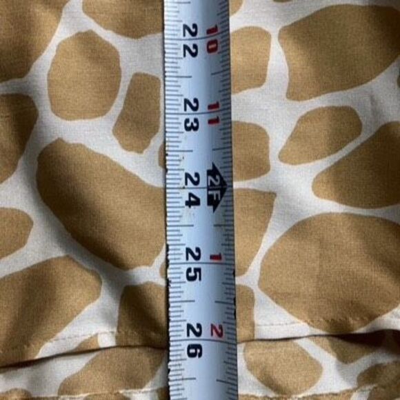 NEW J. Crew 100% Silk Giraffe Print Halter Top Sz 12 Side Zip - Picture 6 of 6